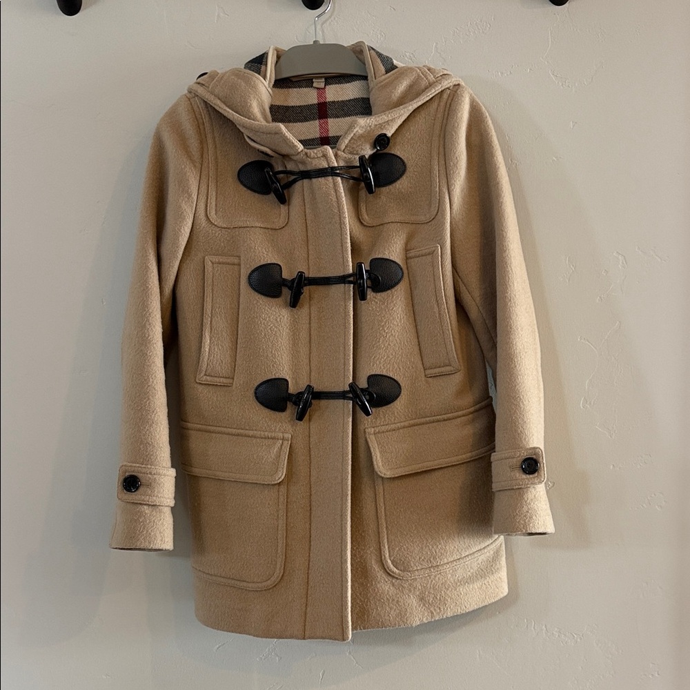 Women's Burberry Brit Wool Tan Toggle Coat